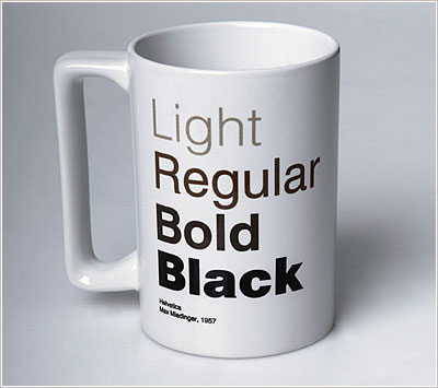 Helvetica Coffe Mug